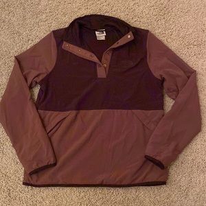 NORTH FACE ¼ snap button 2 tone mauve and deep purple